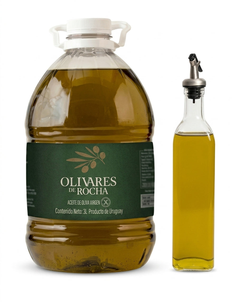 Aceite de oliva virgen Olivares de Rocha 3Lts  + Aceitera