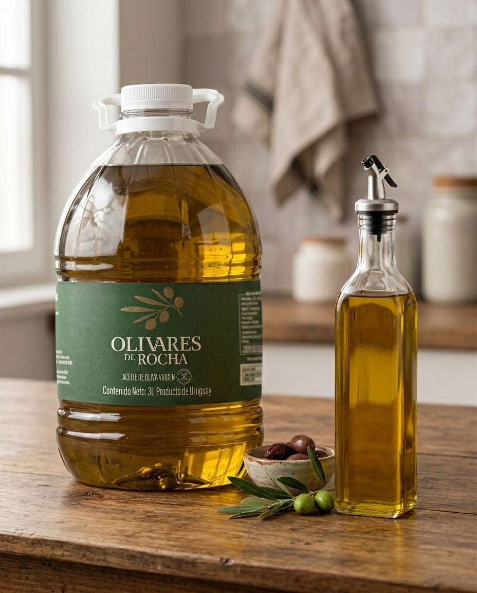 Aceite de oliva virgen Olivares de Rocha 3Lts  + Aceitera